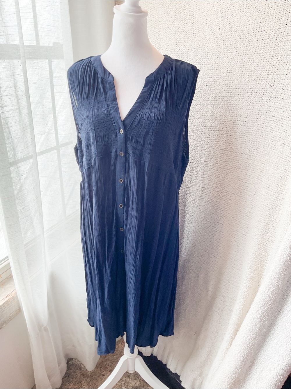 Knox Rose Navy Dress with Pink Trim